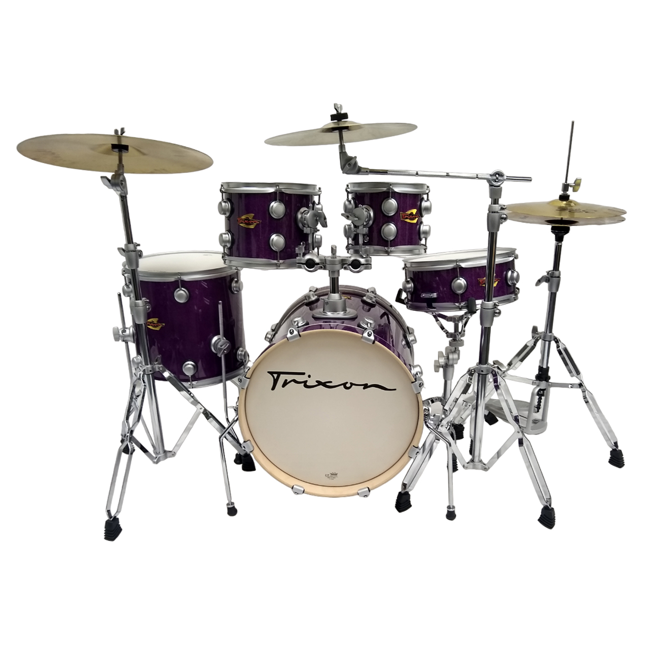 Volta 5 Piece Drumset Plumb Crazy Purple Sparkle