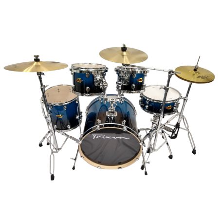 War Series 5 Piece Blue Fade Sparkle Drumset